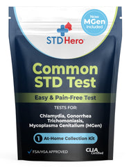 STD Hero at-home test kit for women and men — front view