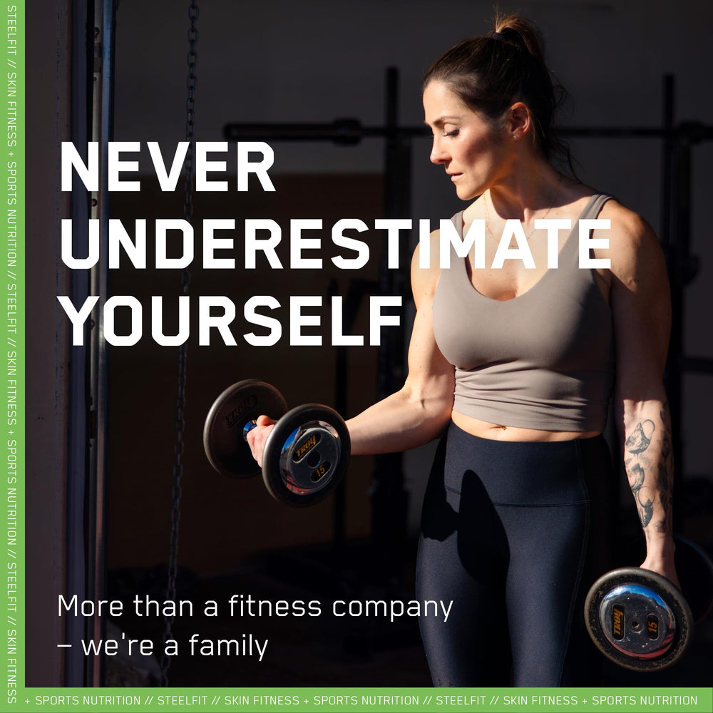 Athlete lifestyle image with gummies during training