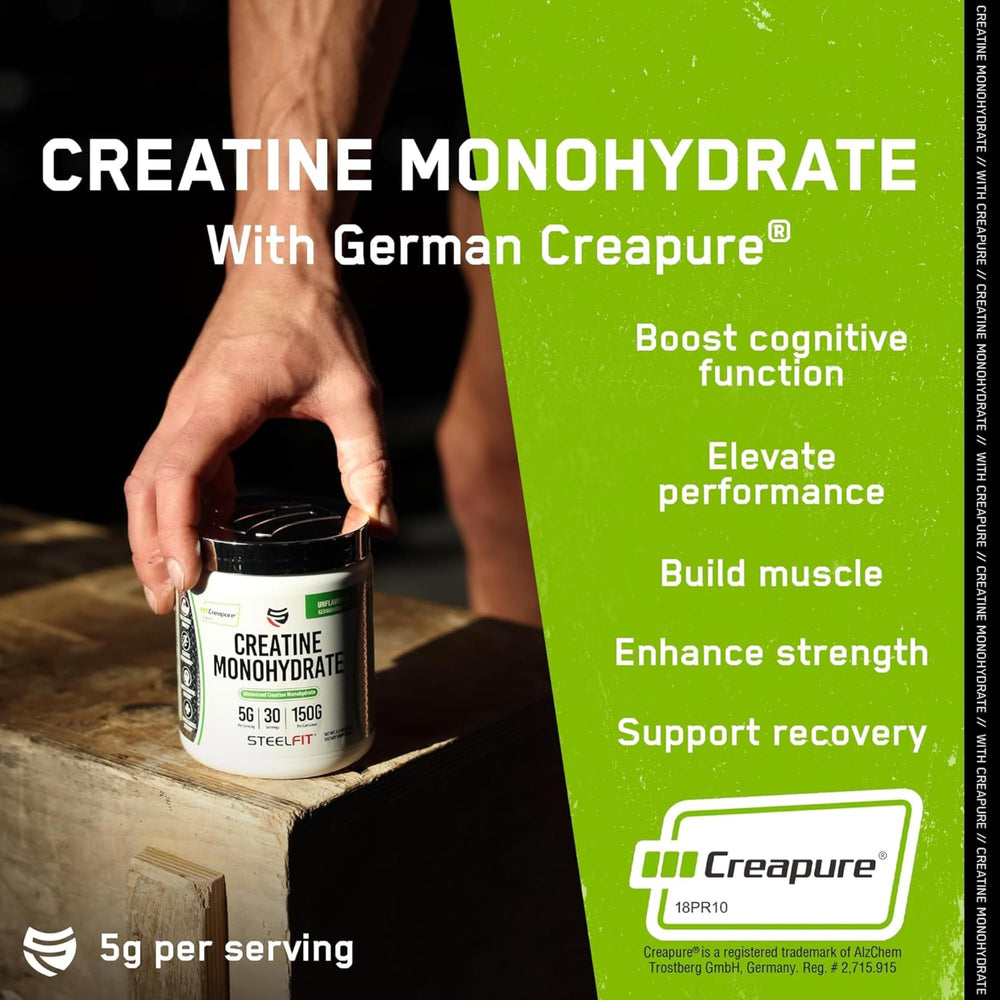 Germany-made Creapure Creatine Monohydrate packaging