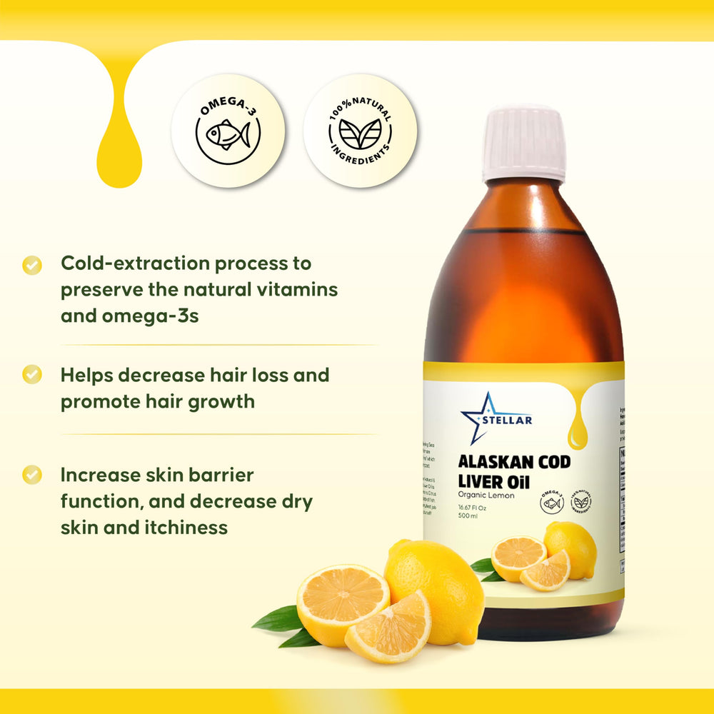 Omega-3 DHA and EPA content in cod liver oil illustration