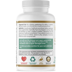 Close-up of StemAlive bottle and capsules