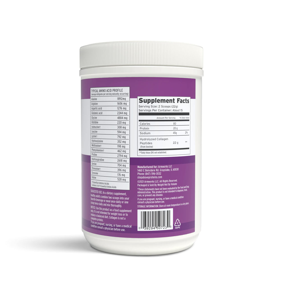 Made in the USA badge on collagen product packaging