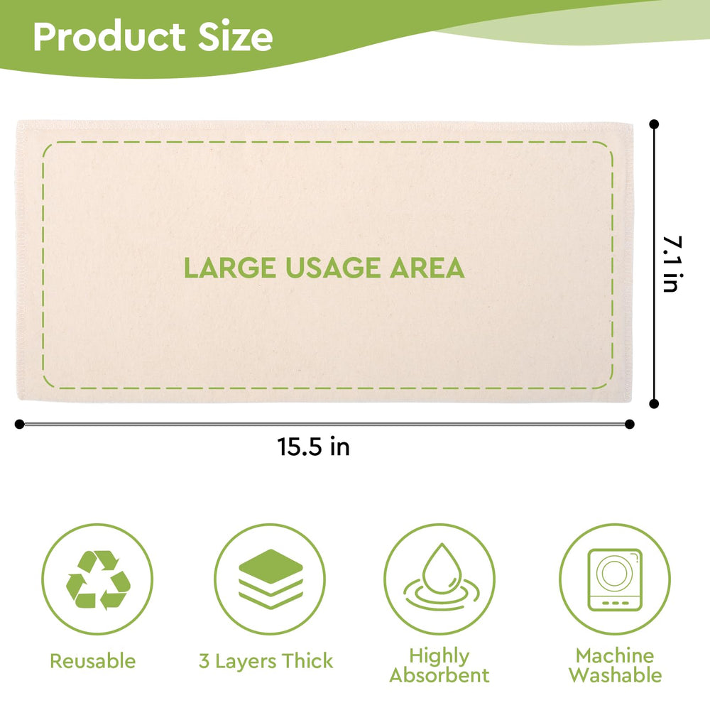 Reusable 4-piece flannel pack designed for castor oil therapy