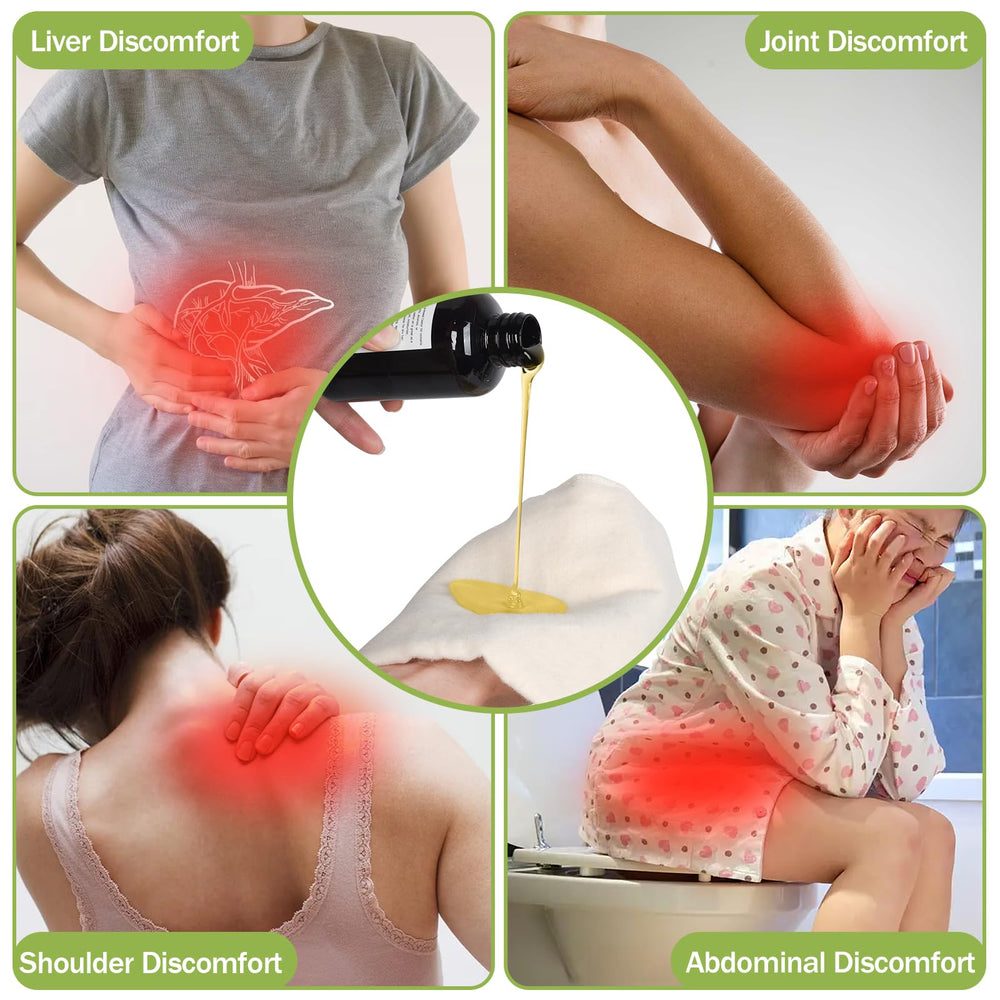 Soothing warmth to enhance absorption with castor oil flannel