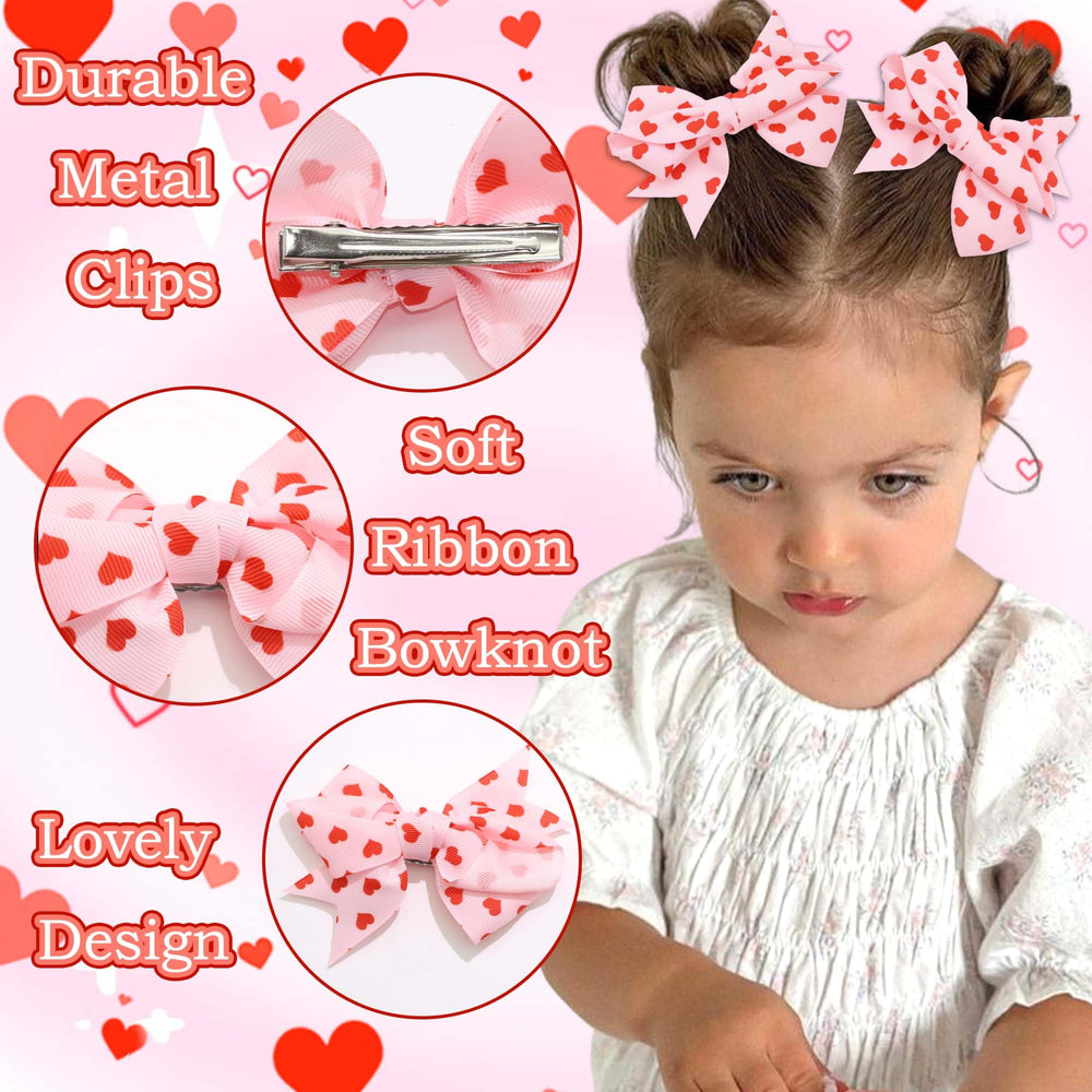 Pink heart bow accessory by STGDAK enhances outfits for parties and photos.