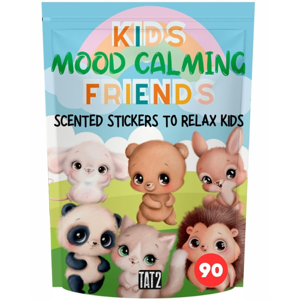 Child wearing sticker on clothes for calm