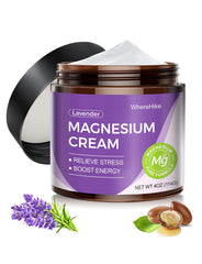 Lavender flowers beside stilip magnesium cream