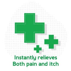 Sting-kill swabs being applied to skin for fast relief during outdoor activities