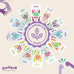 Beeswax-based solid deodorant stick from Stinkbug Naturals