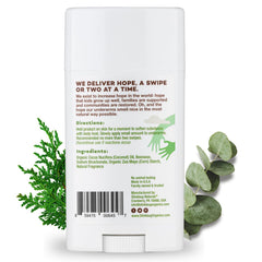 Stinkbug Naturals deodorant stick glide demonstrates smooth application for sensitive skin.