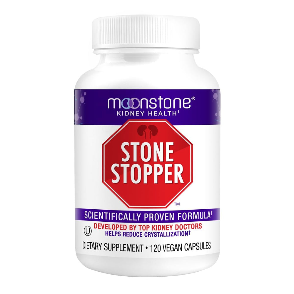Stone Stopper Capsules bottle with label - 120 capsules for a 30-day supply