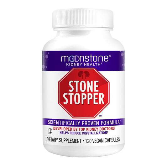 Stone Stopper Capsules bottle with label - 120 capsules for a 30-day supply