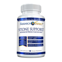 Research Verified Stone Support bottle and label