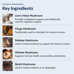 Health benefits emphasis on brain health and immune support