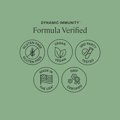 Vegan vegetarian capsule iconography on Dynamic Immunity pack