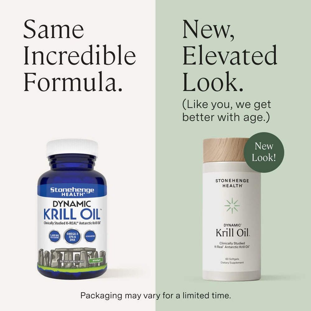 Stonehenge Health Dynamic Krill Oil 1600mg bottle back label close-up