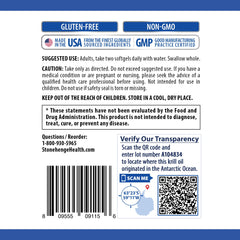 Stonehenge Health packaging desktop; clear label confirms ingredients and serving size.