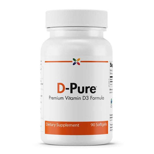 Stop Aging Now D-Pure Vitamin D3 5000 IU bottle front view