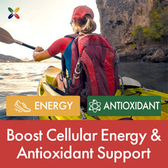 Healthy aging concept with supplements and clock imagery