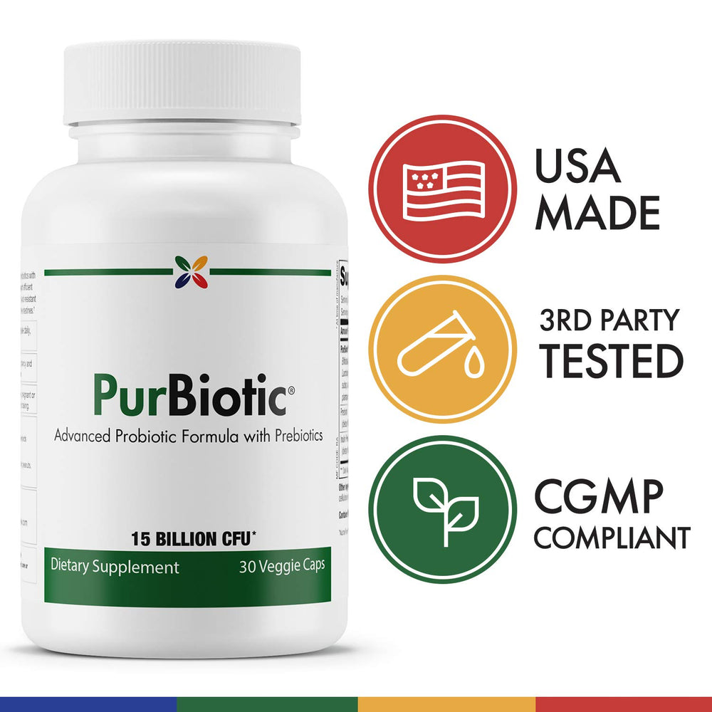 Vegetarian probiotic capsules and prebiotic imagery