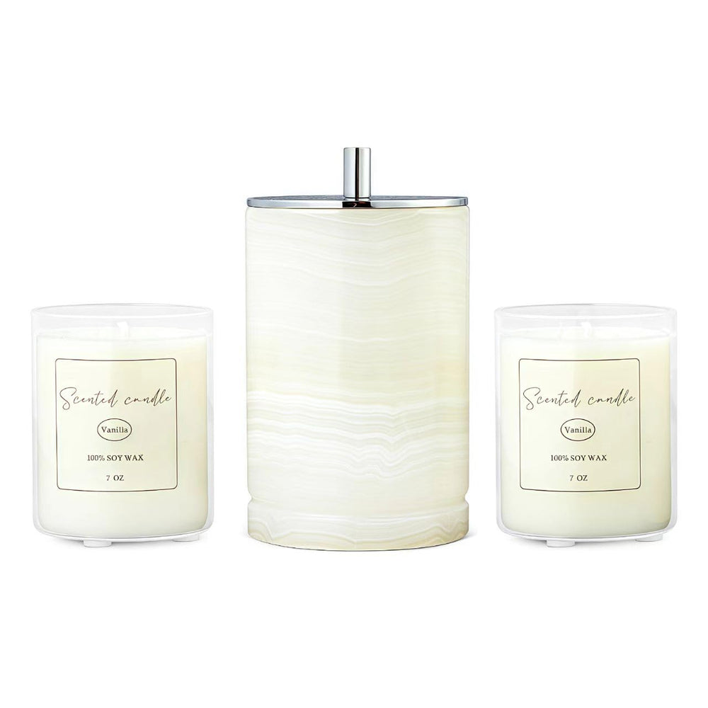 Story of Stone non-toxic wax feature signals clean-burning home fragrance.