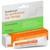 Strataderm Scar Gel tube in use for daily application and scar management