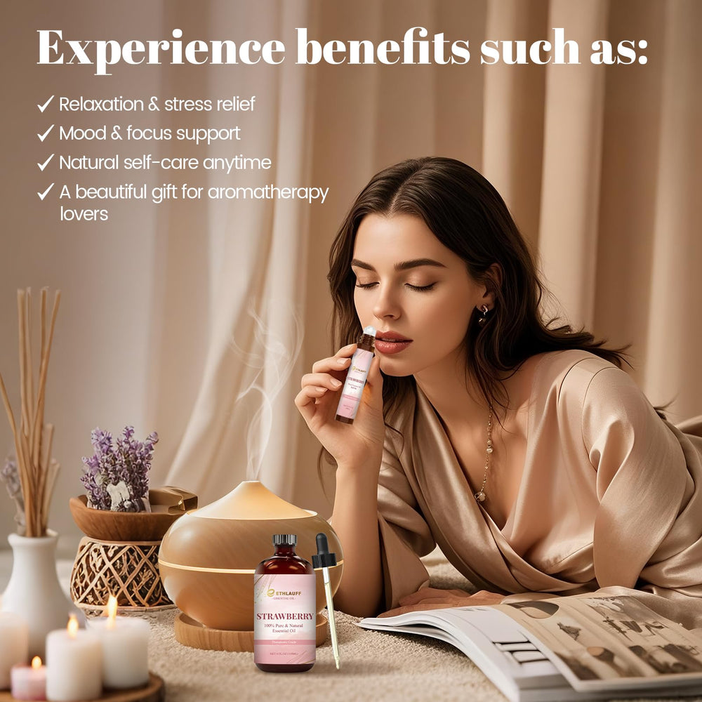 Gift-ready packaging for Strawberry Essential Oil