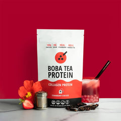Fine collagen powder close-up