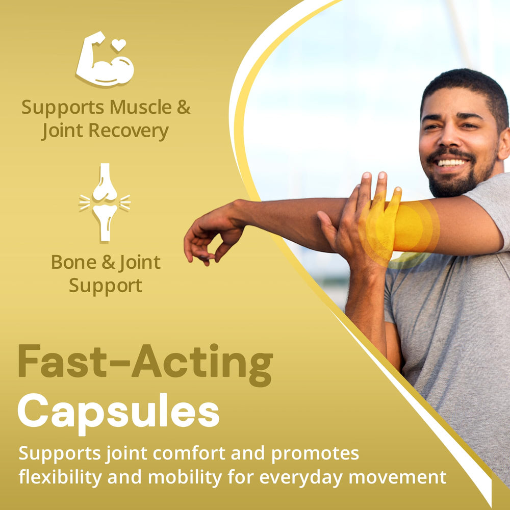 Vegan capsules with turmeric and spices for bone health