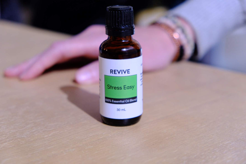 Diffuser with Stress Easy Essential Oil Blend in use