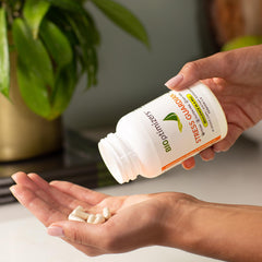 Stress Guardian bottle in a daily-use morning routine setup