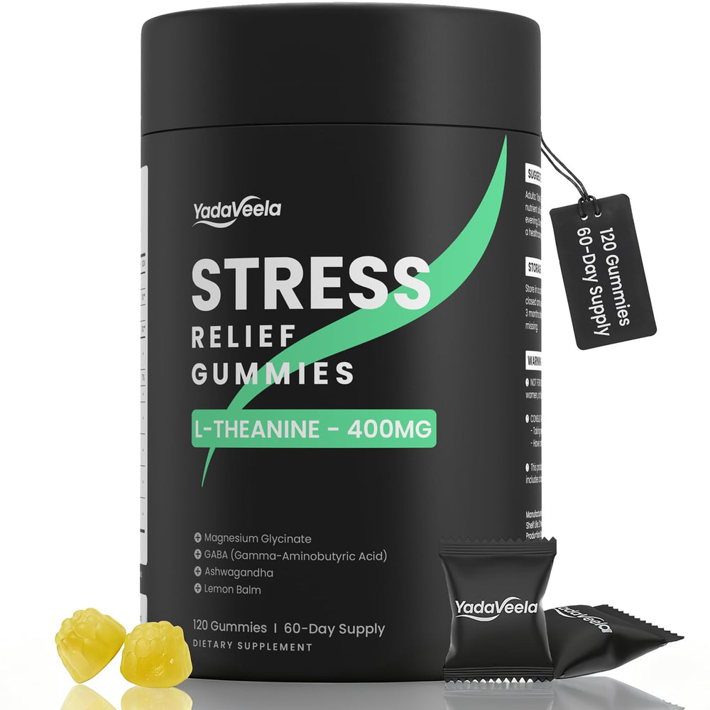 Hero image of Stress Support Gummies for kids and adults in lemon flavor