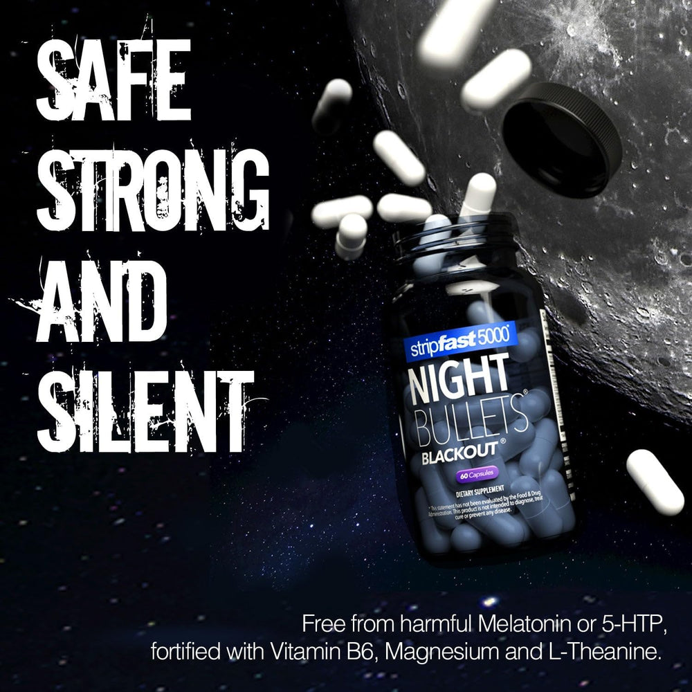 Stripfast5000 Night Bullet Capsules ingredients panel