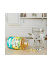STS Home Omega-3 softgels close up showing easy to swallow capsules