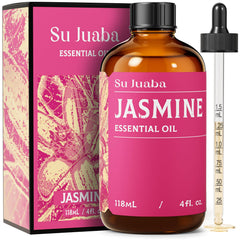 SU JUABA Jasmine Essential Oil bottle in amber glass with dropper