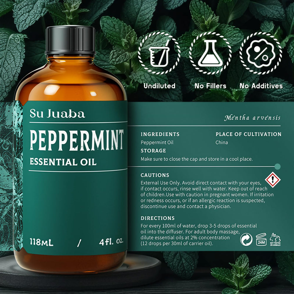 Peppermint oil used for natural cleaning and air freshening