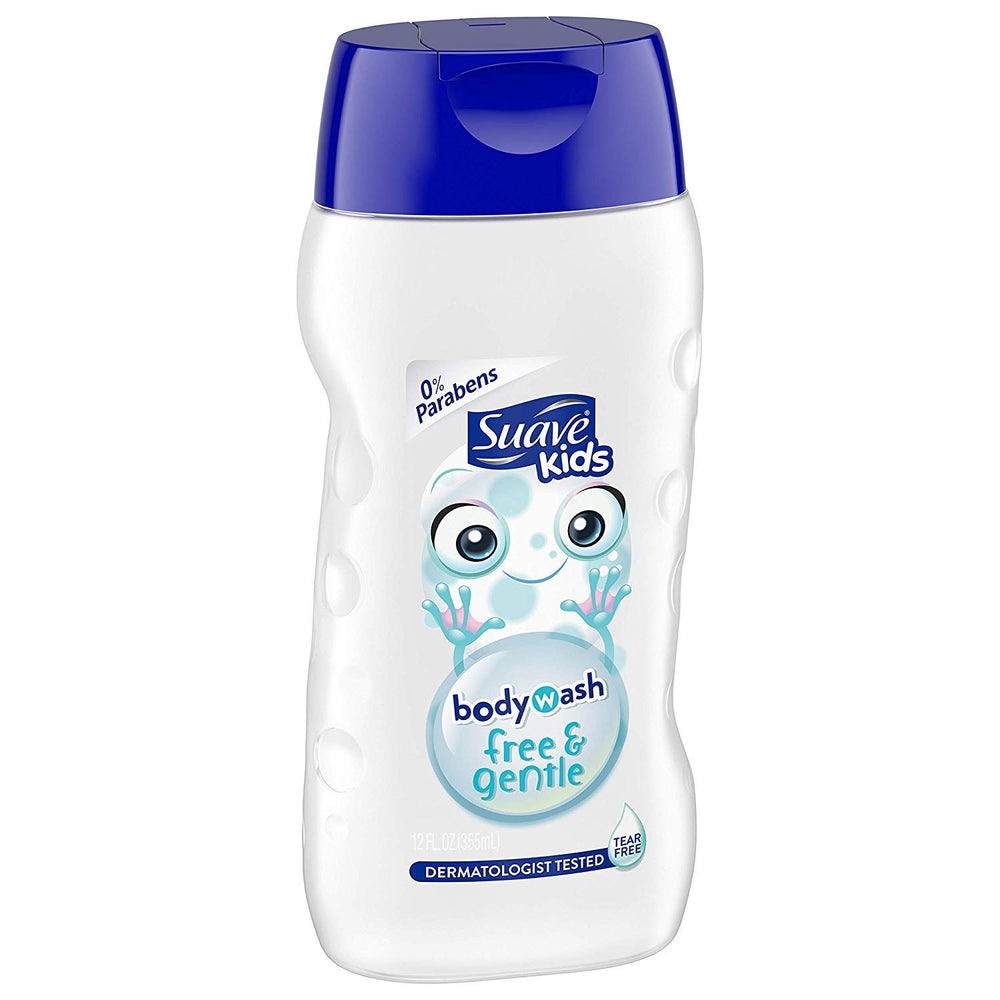 Rich bubbly lather produced by Suave Kids Free & Gentle Body Wash