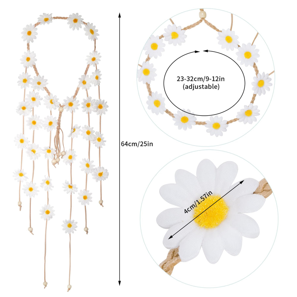 Sucrain sunflower headband fits a variety of hair types for easy styling.