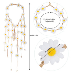 Sucrain sunflower headband fits a variety of hair types for easy styling.