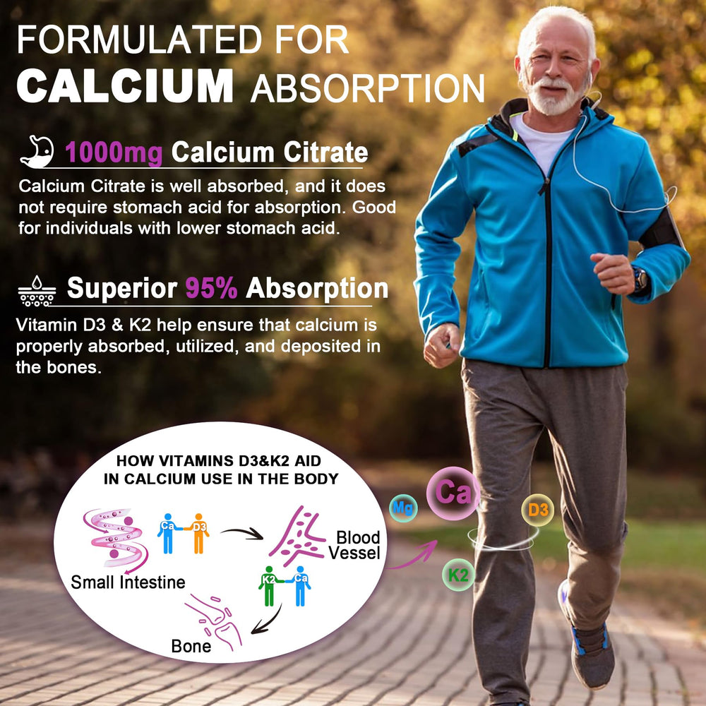 Vitamin D3 and Vitamin K2 icons with calcium gummies
