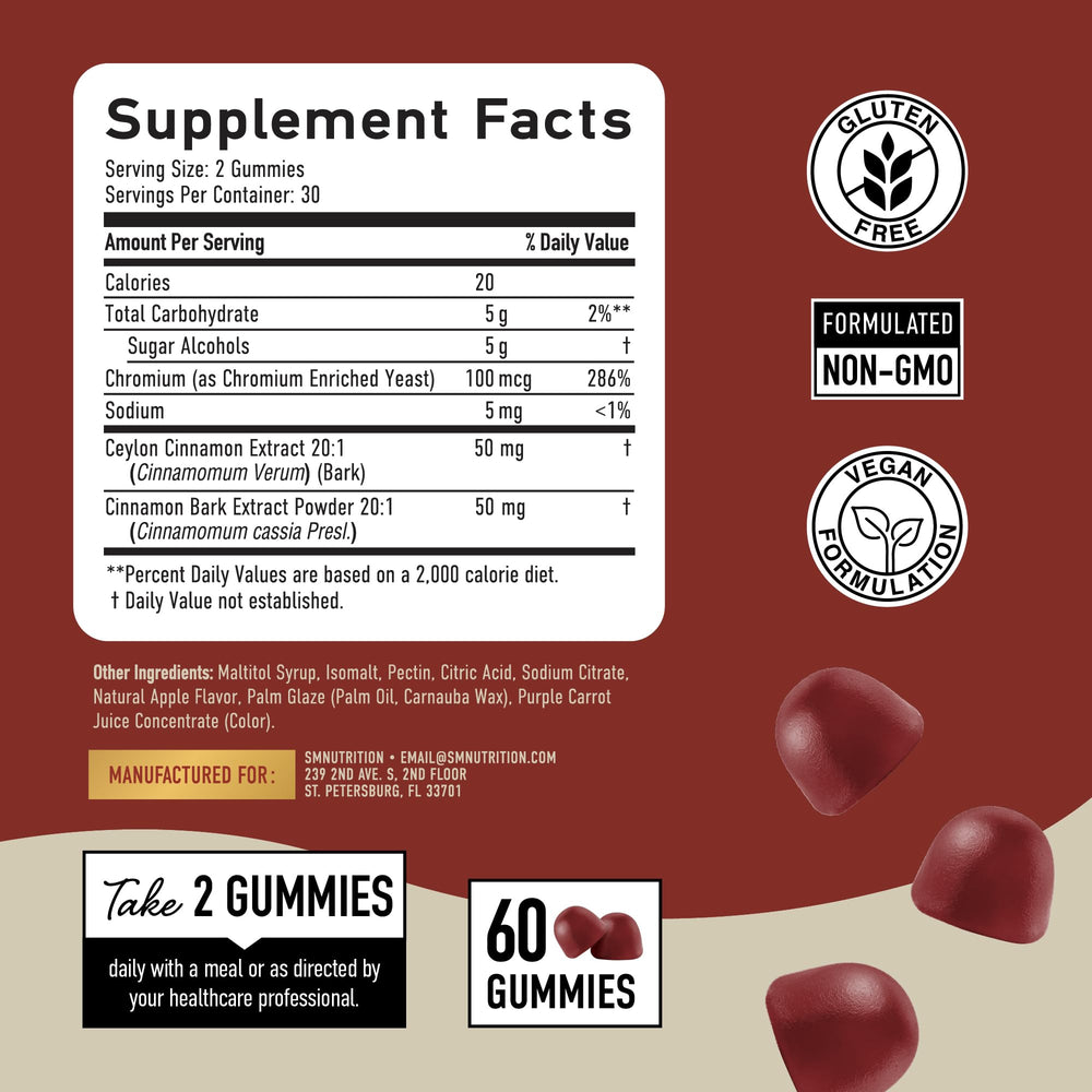 Front packaging of Sugar-Free Cinnamon Gummies 2000mg