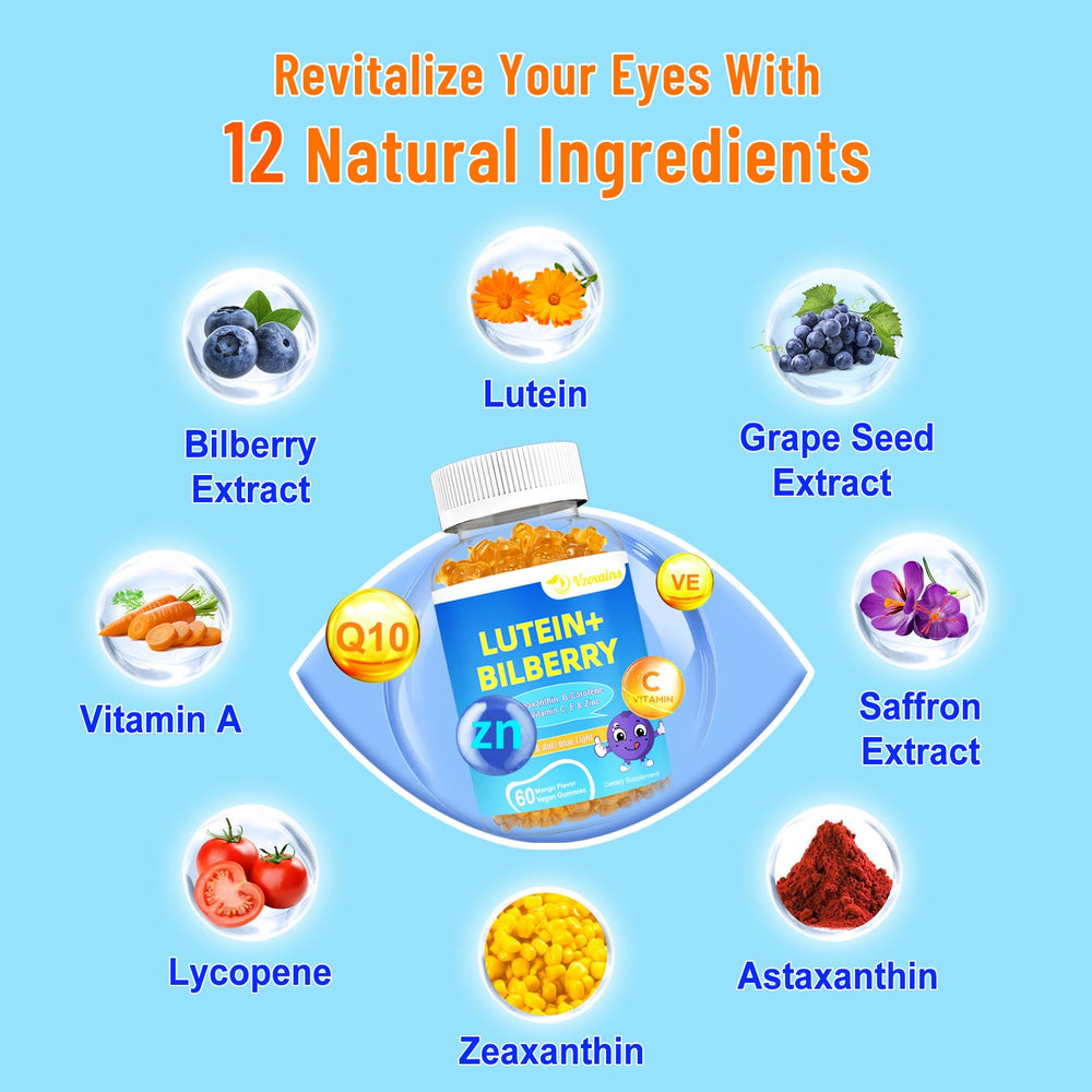 Sugar-free eye health gummies ingredients label