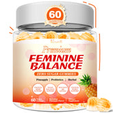 Front packaging of Sugar Free Feminine Balance Gummies for Women (60 Count)
