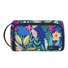Front view of Sugar Medical IVF Supply Bag with blue floral pattern