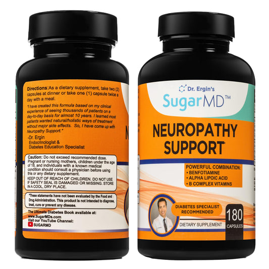 SugarMD Neuropathy Support Supplement bottle front