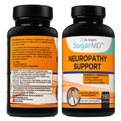 SugarMD Neuropathy Support Supplement bottle front