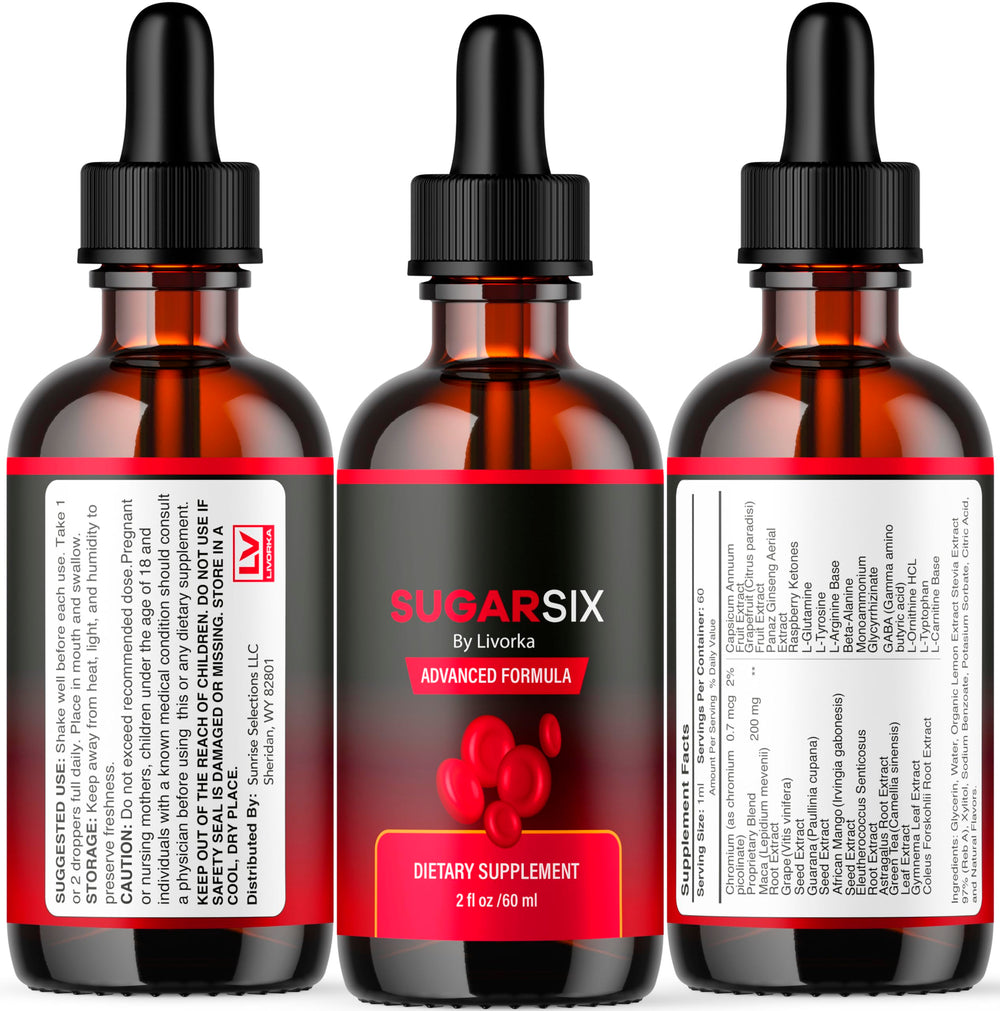 SugarSix 3-month bundle with three bottles
