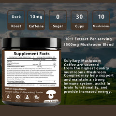 Ingredients: Lion's Mane, Reishi, Cordyceps, Turkey Tail