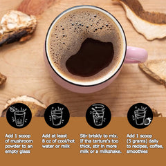 Immunity and digestive health emphasis with mushrooms