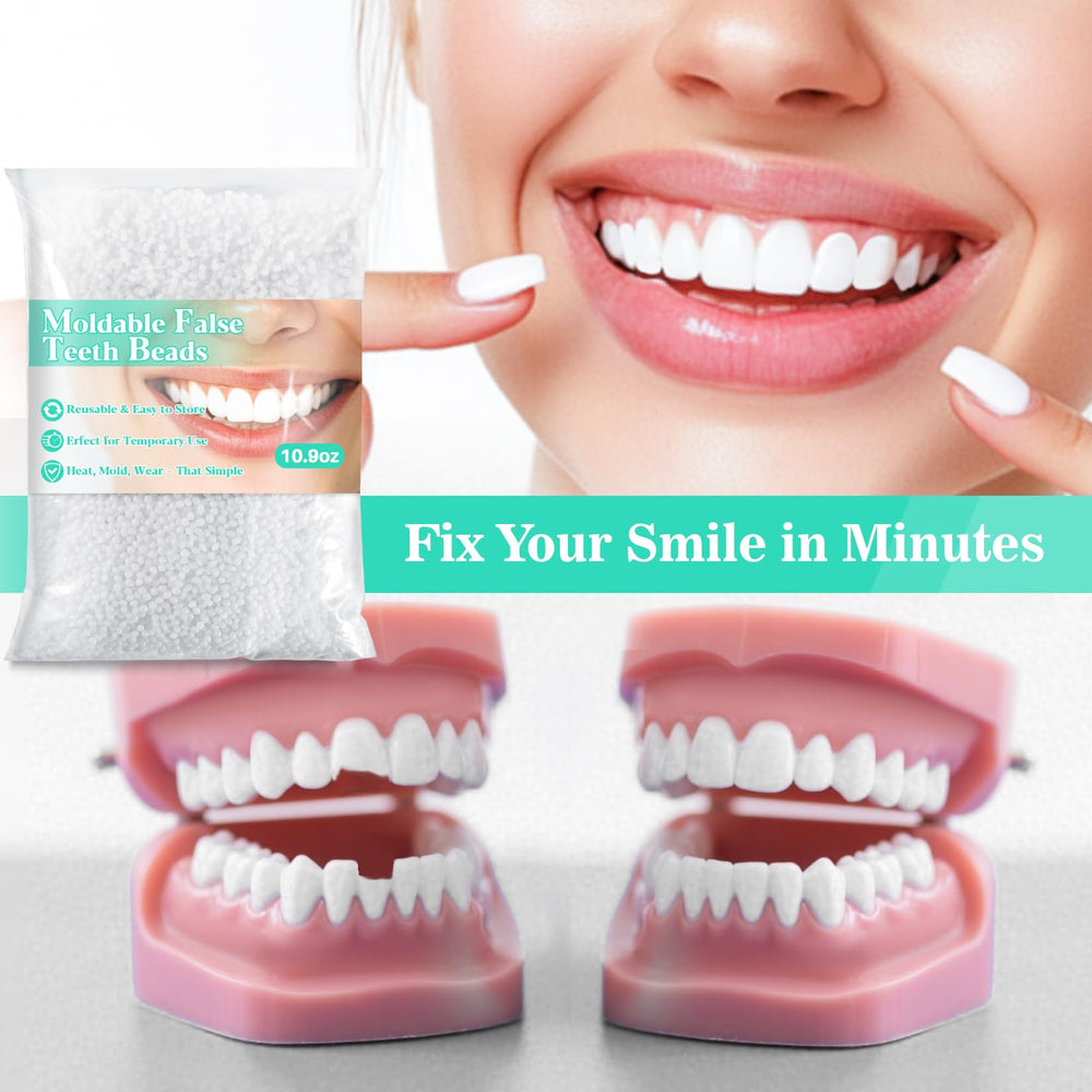Beads molded to fit teeth for a snug, natural feel